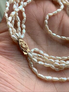 VTG 14k gold ,Freshwater pearl bracelet